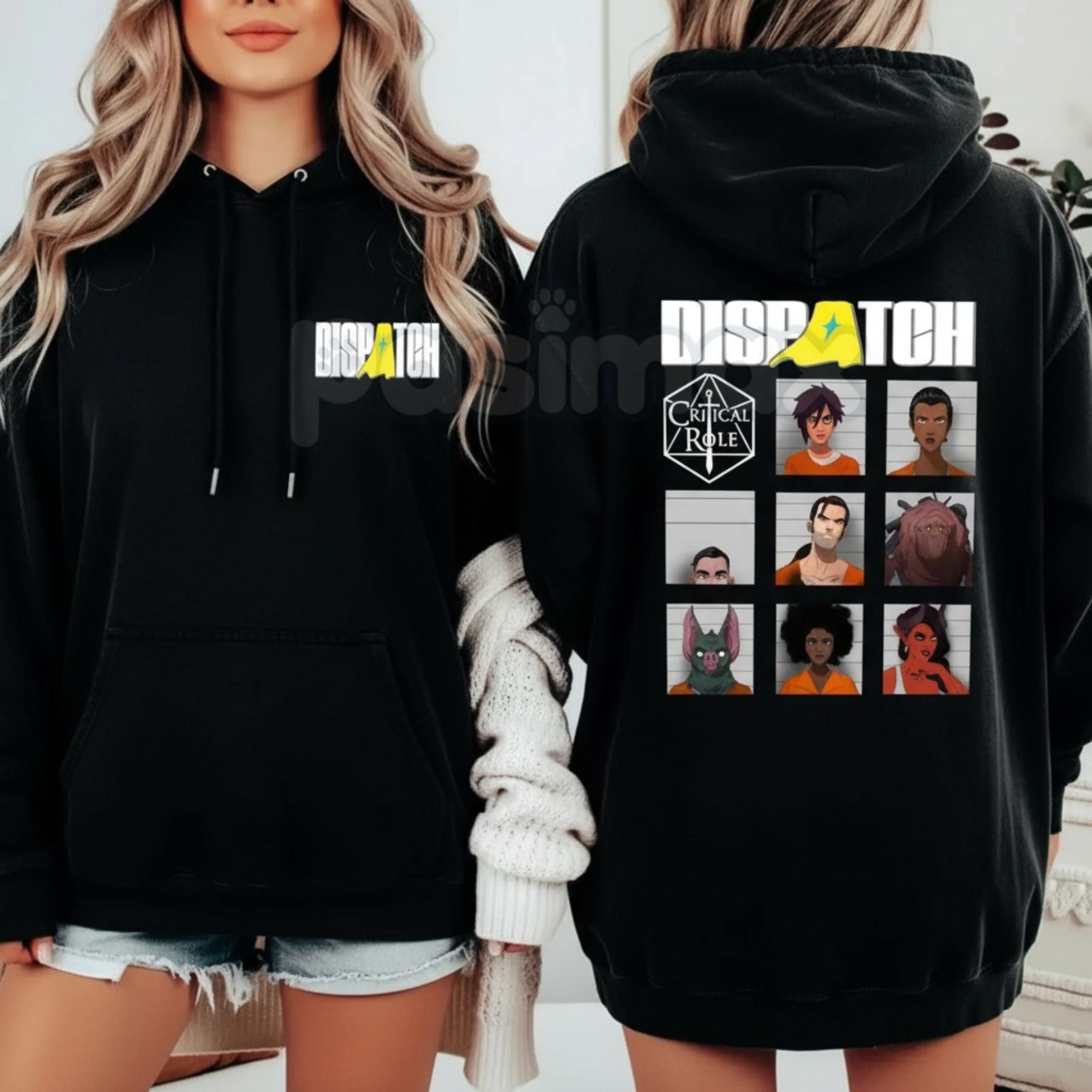 Dispatch Game Character Merch  Oversized Washed T-shirt/Crewneck/Hoodie