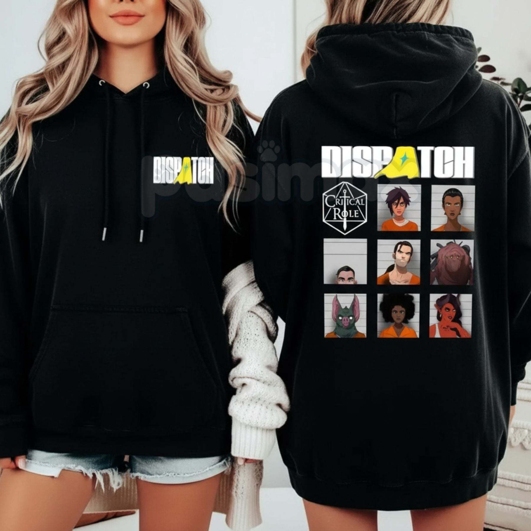 Dispatch Game Character Merch  Oversized Washed T-shirt/Crewneck/Hoodie