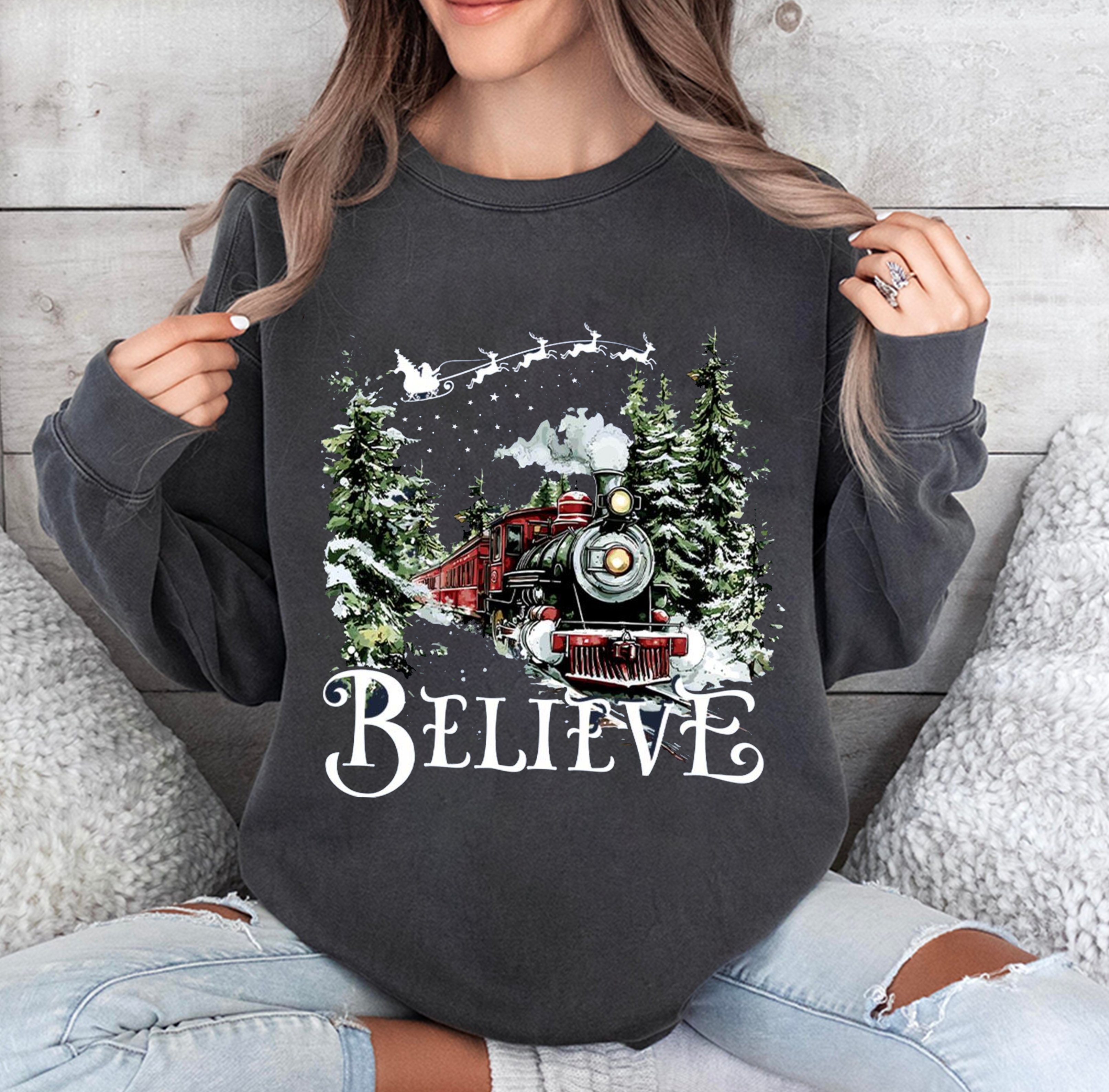 Polar Express ,Believe Christmas Train Unisex T-shirt/Crewneck/Hoodie