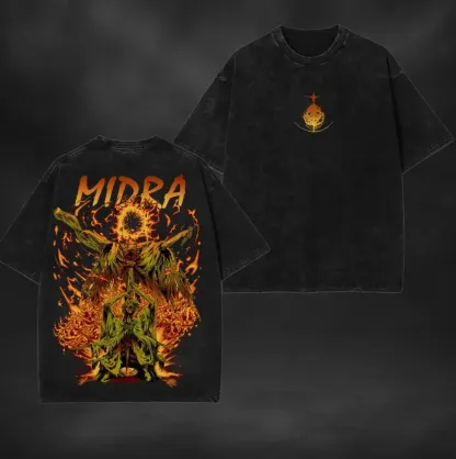 Midra, Lord Of Frenzied Flame Printed Unisex Washed T-Shirt