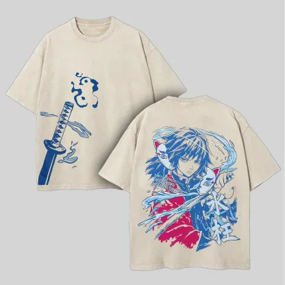 Demon Slayer Printed Unisex Washed T-Shirt
