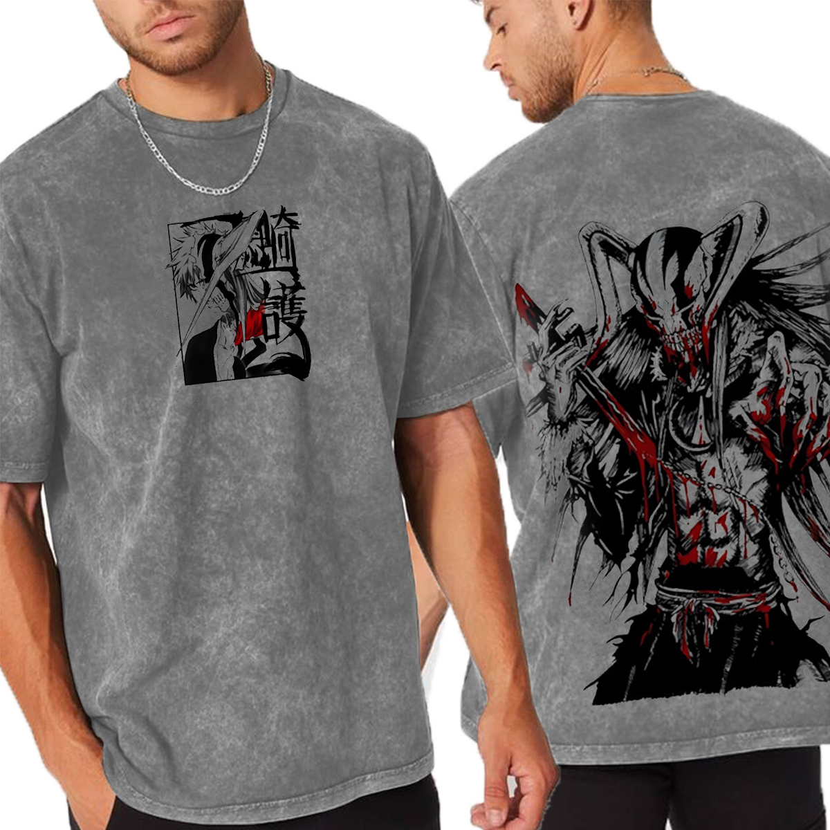 Bleach Ichigo Kurosaki Anime Washed T-shirt/Crewneck/Hoodie