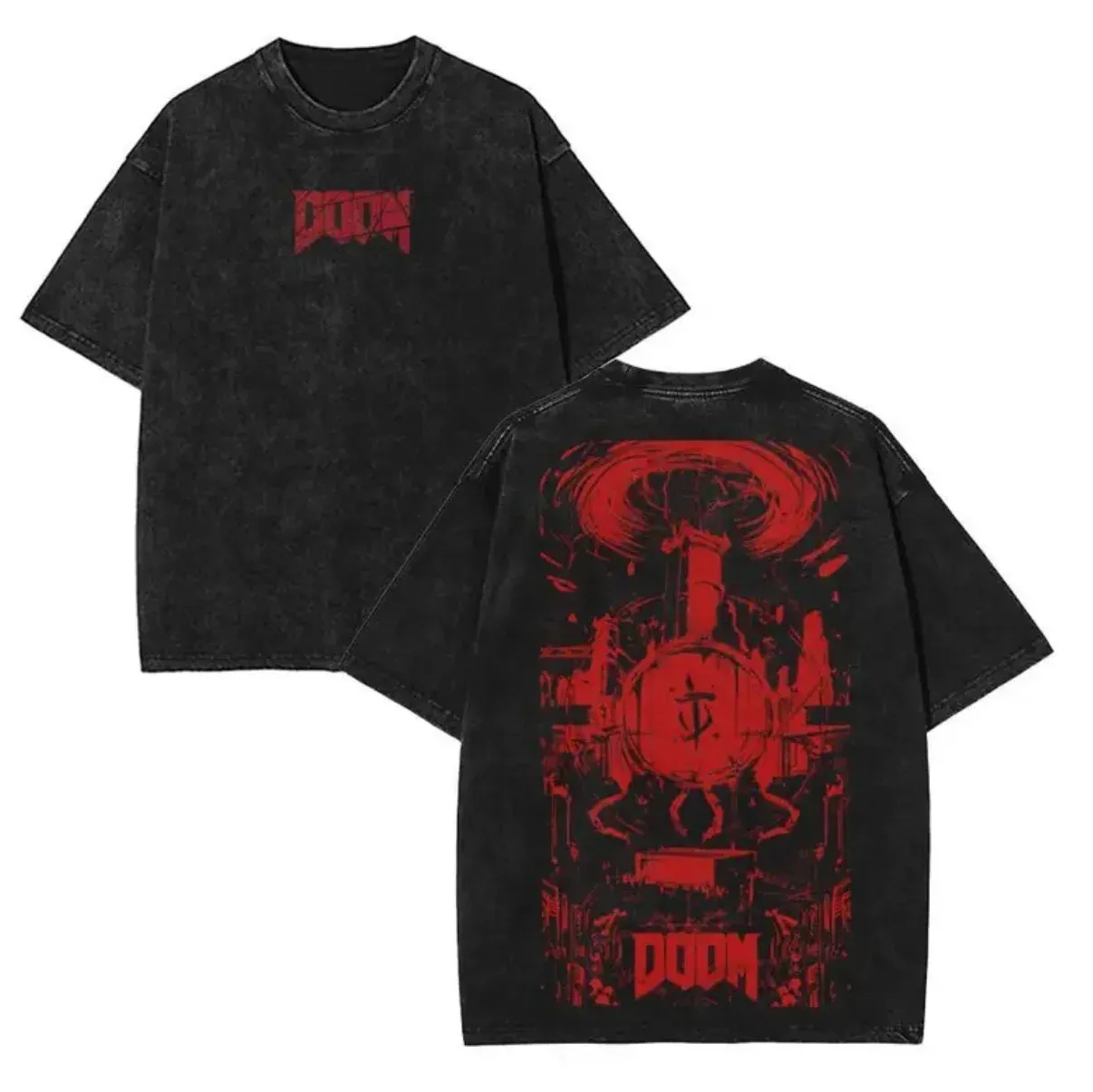 Vintage Doom Printed Unisex Washed T-Shirt