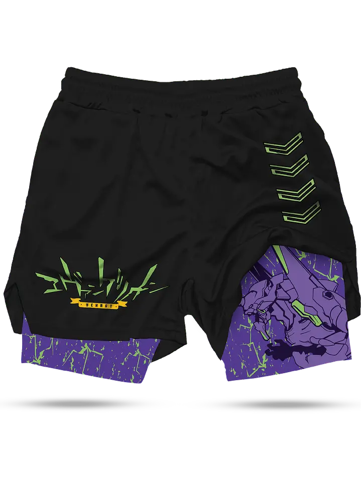 Neon Genesis Evangelion Printed Sports Gym Shorts
