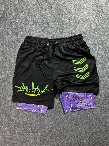 Neon Genesis Evangelion Printed Sports Gym Shorts