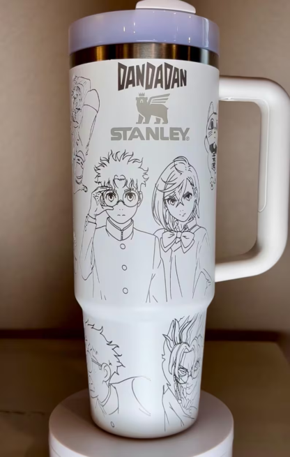 Laser Engraved Anime Stanley Tumbler cup