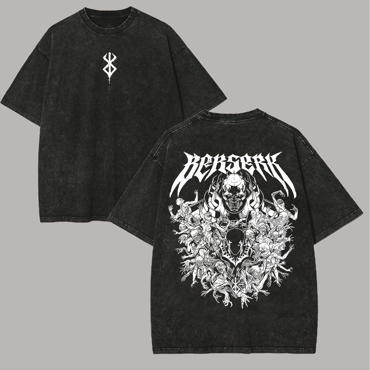 Berserk Printed Unisex Washed T-Shirt