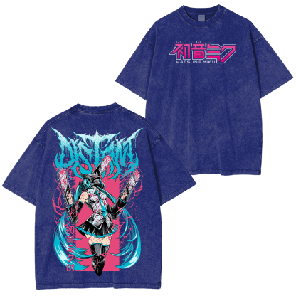 Chainsaw Miku Unisex Washed T-Shirt