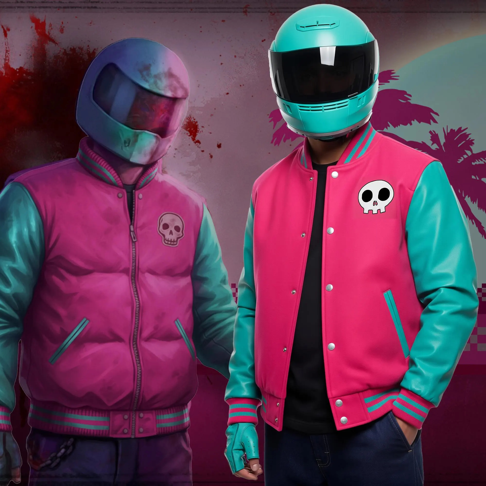 Hotline Miami Biker Inspired Varsity Jacket