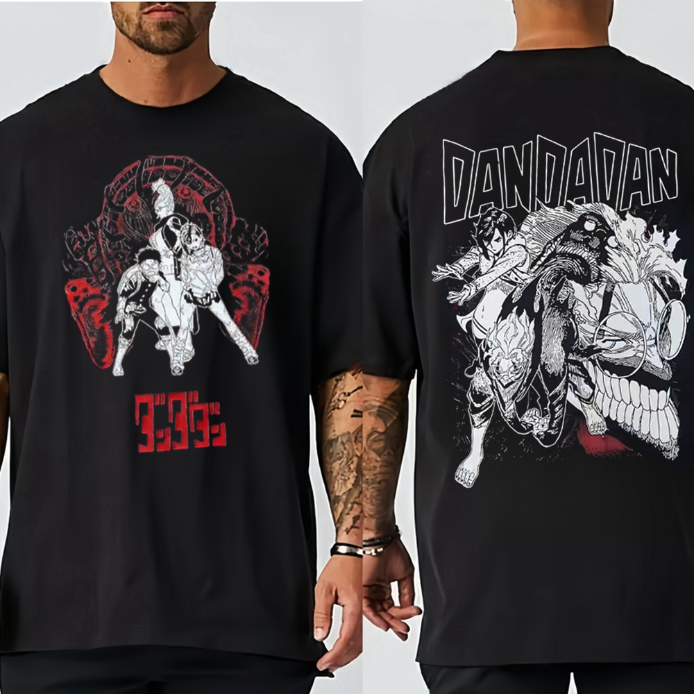 Dandadan Retro Vintage Unisex Oversize Anime Manga Acid Washed T-Shirt