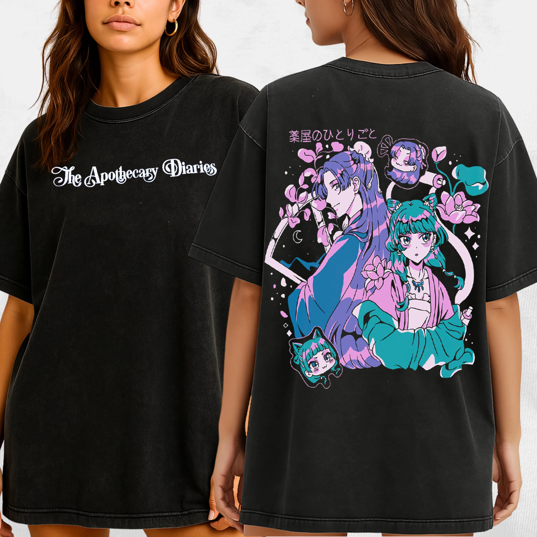 Retro Heavy Limited The Apothecary Diarie Anime Unisex Washed T-Shirt