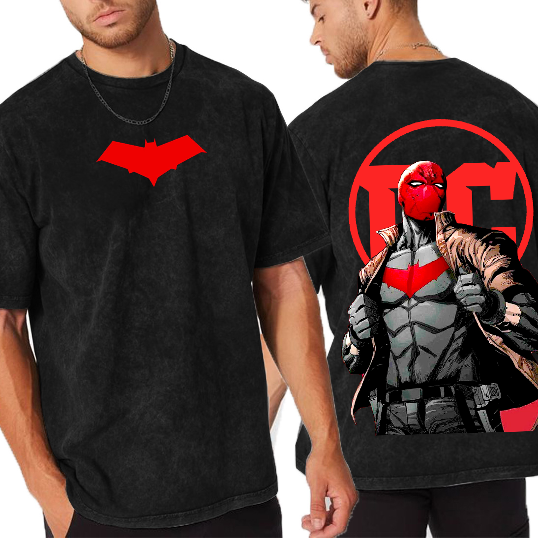 Red Hood Graphic Unisex Washed T-Shirt