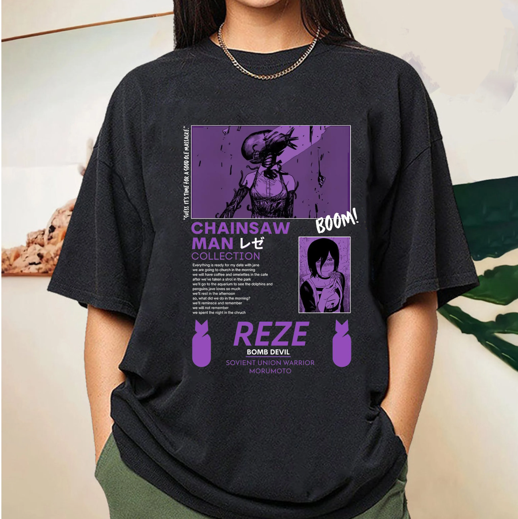 Chainsaw Man Reze Anime Unisex T-shirt/Crewneck/Hoodie