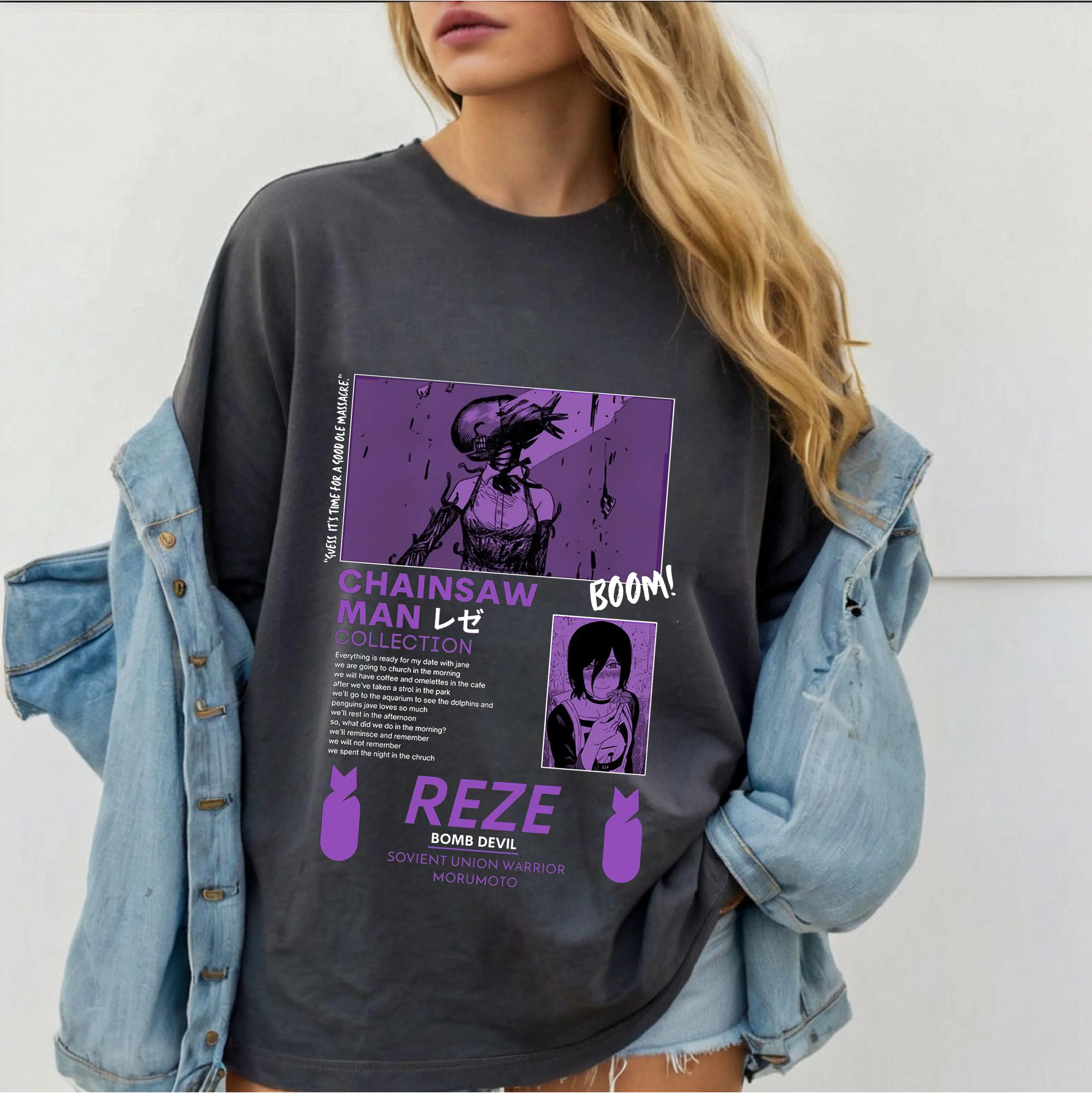 Chainsaw Man Reze Anime Unisex T-shirt/Crewneck/Hoodie