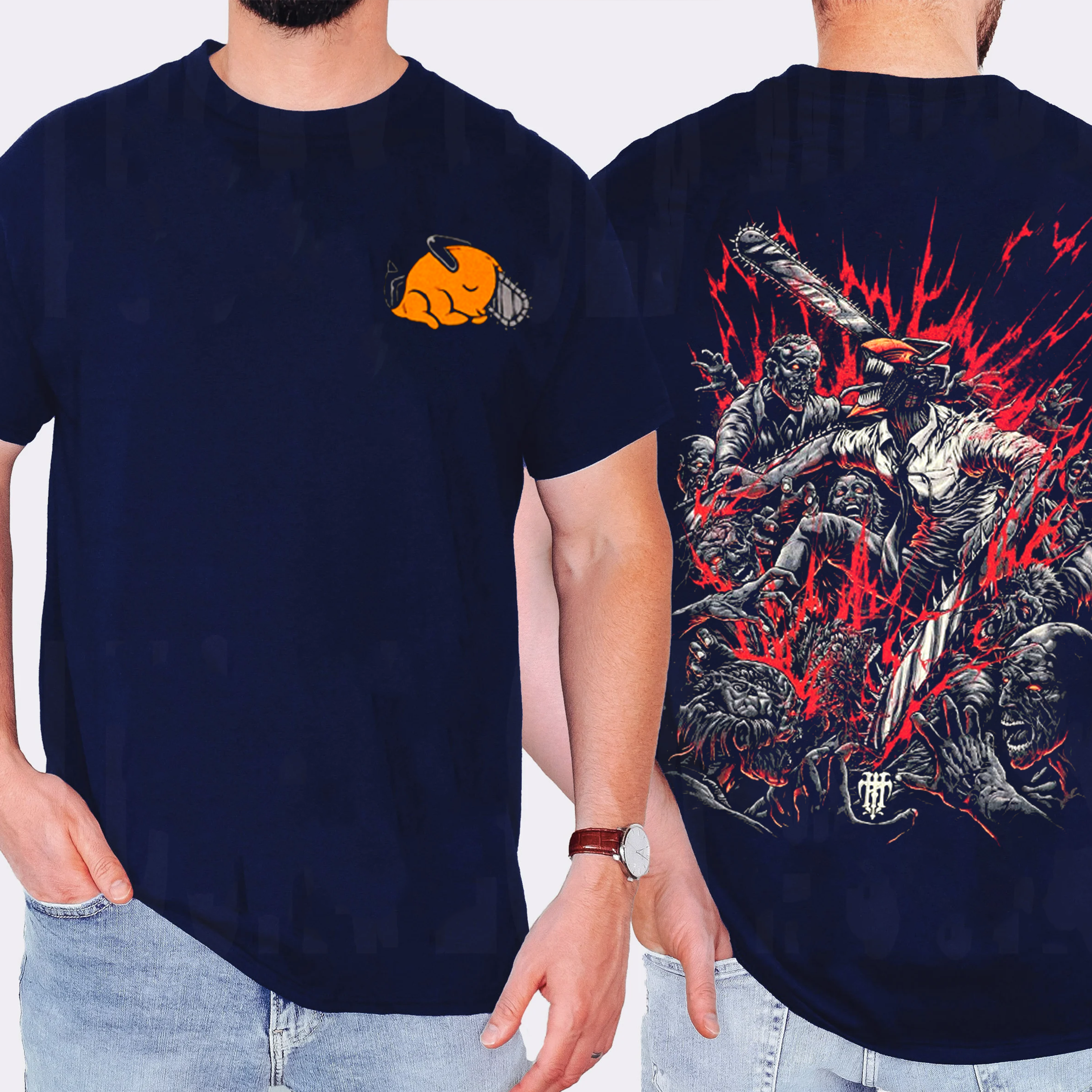 Chainsaw Man Anime Unisex Washed T-Shirt
