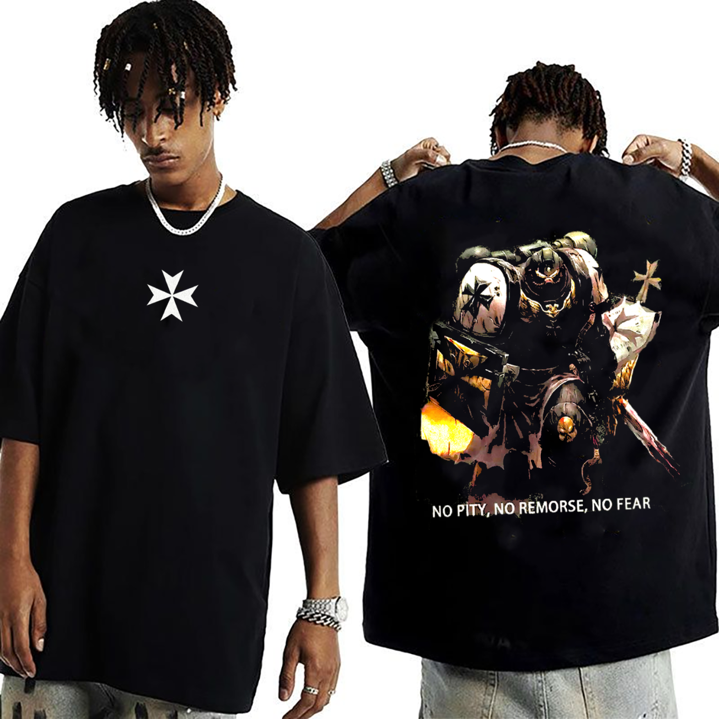 Black Templars, "No Pity, No Remorse, No Fear" T-shirt/Crewneck/Hoodie