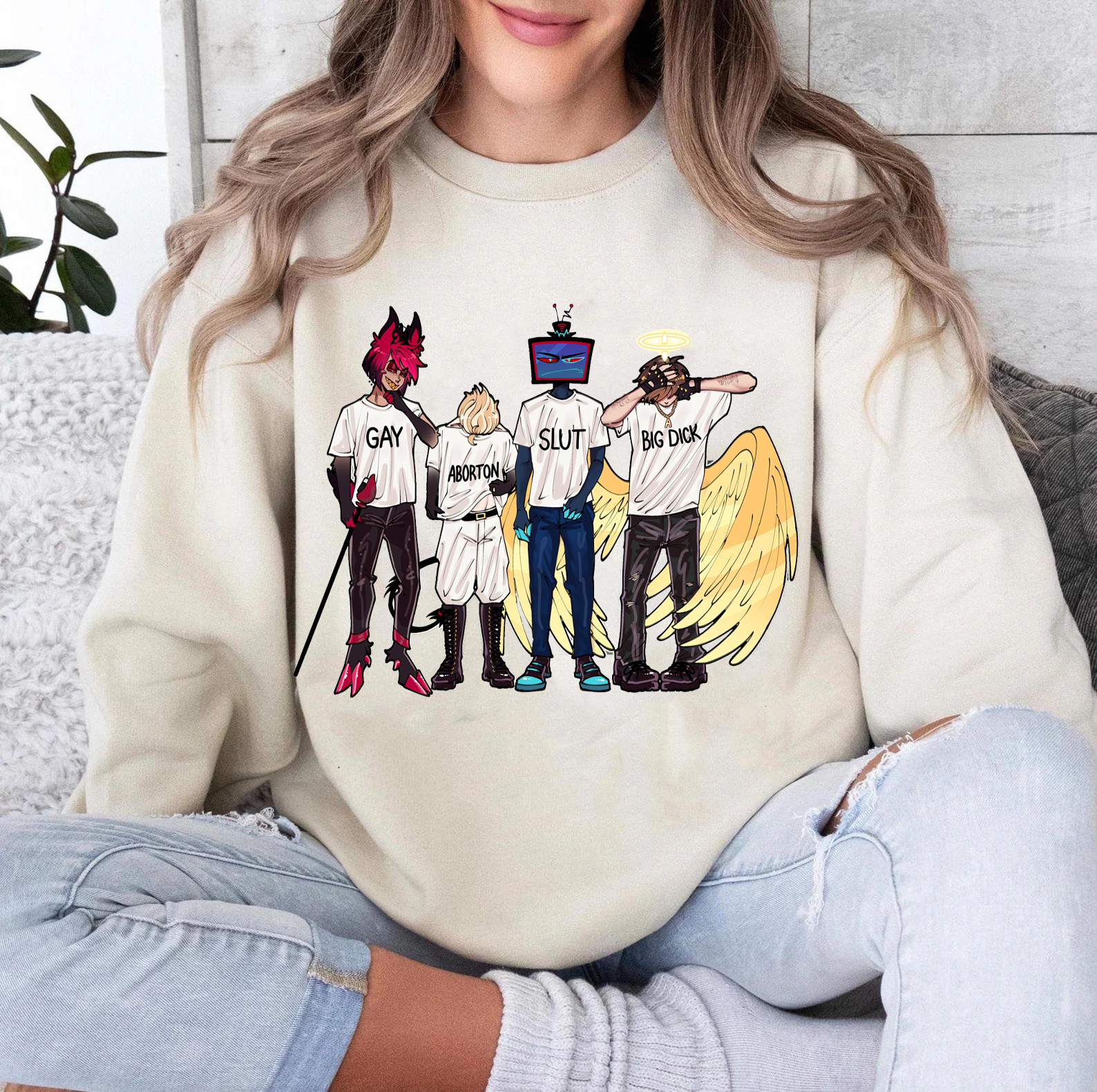 Funny Hazbin Hotel Unisex Shirt/Crewneck/Hoodie