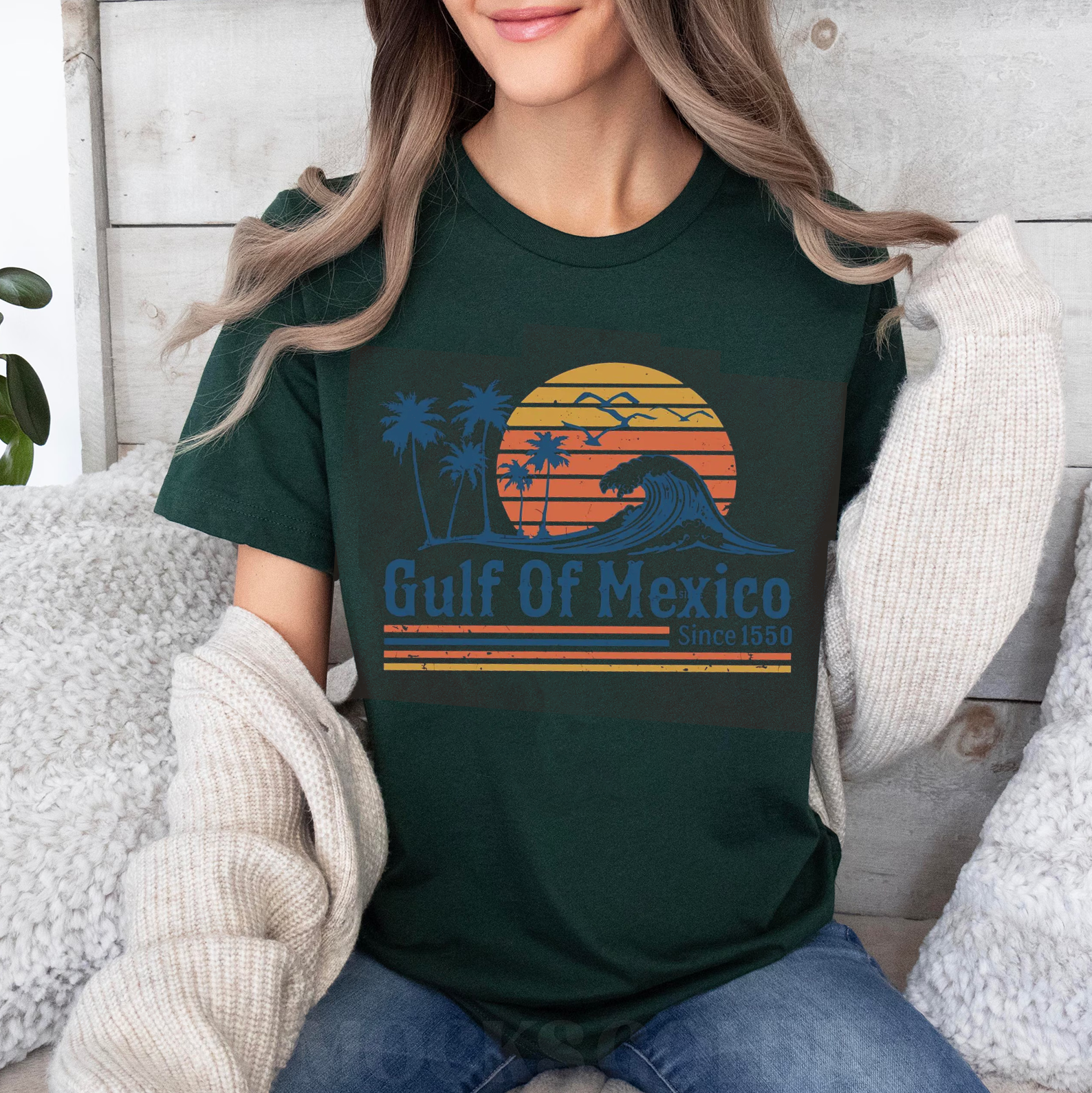 Sunset Gulf Of Mexico Since 1550 T-shirt/Crewneck/Hoodie