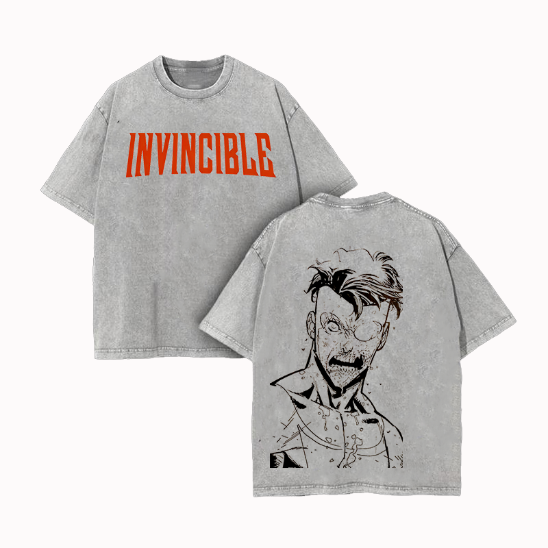 Conquest x Mark Invincible Anime Double Printed Vintage Unisex T-shirt/Crewneck/Hoodie