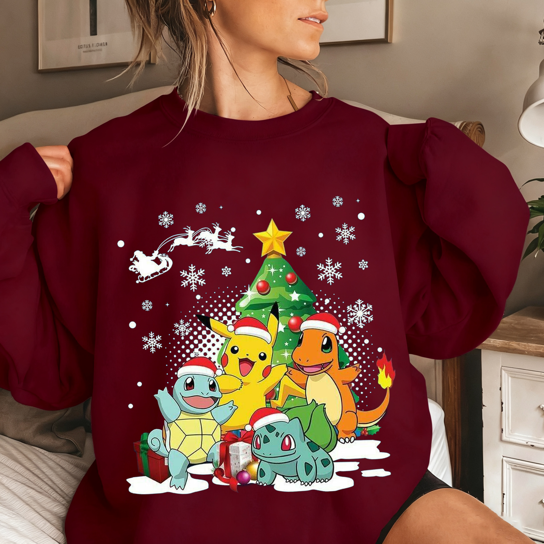 Cantona Christmas Jumper Ooh Ahh Santona, Funny Football Xmas Unisex T