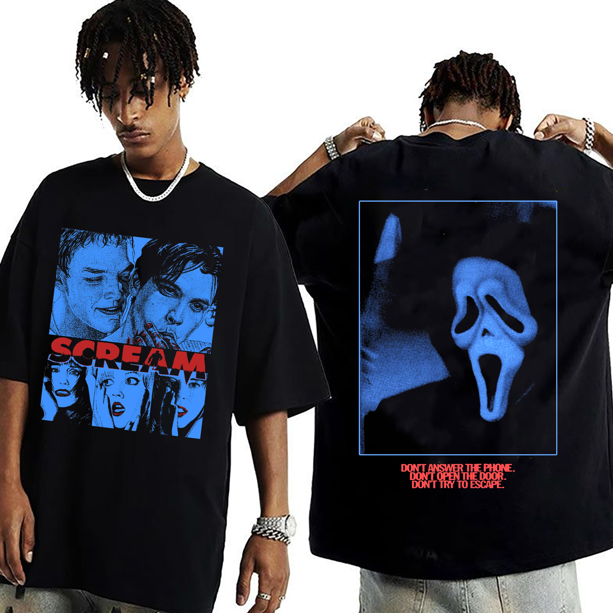 Scream 7 ,Scream Movie Oversized T-shirt/Crewneck/Hoodie