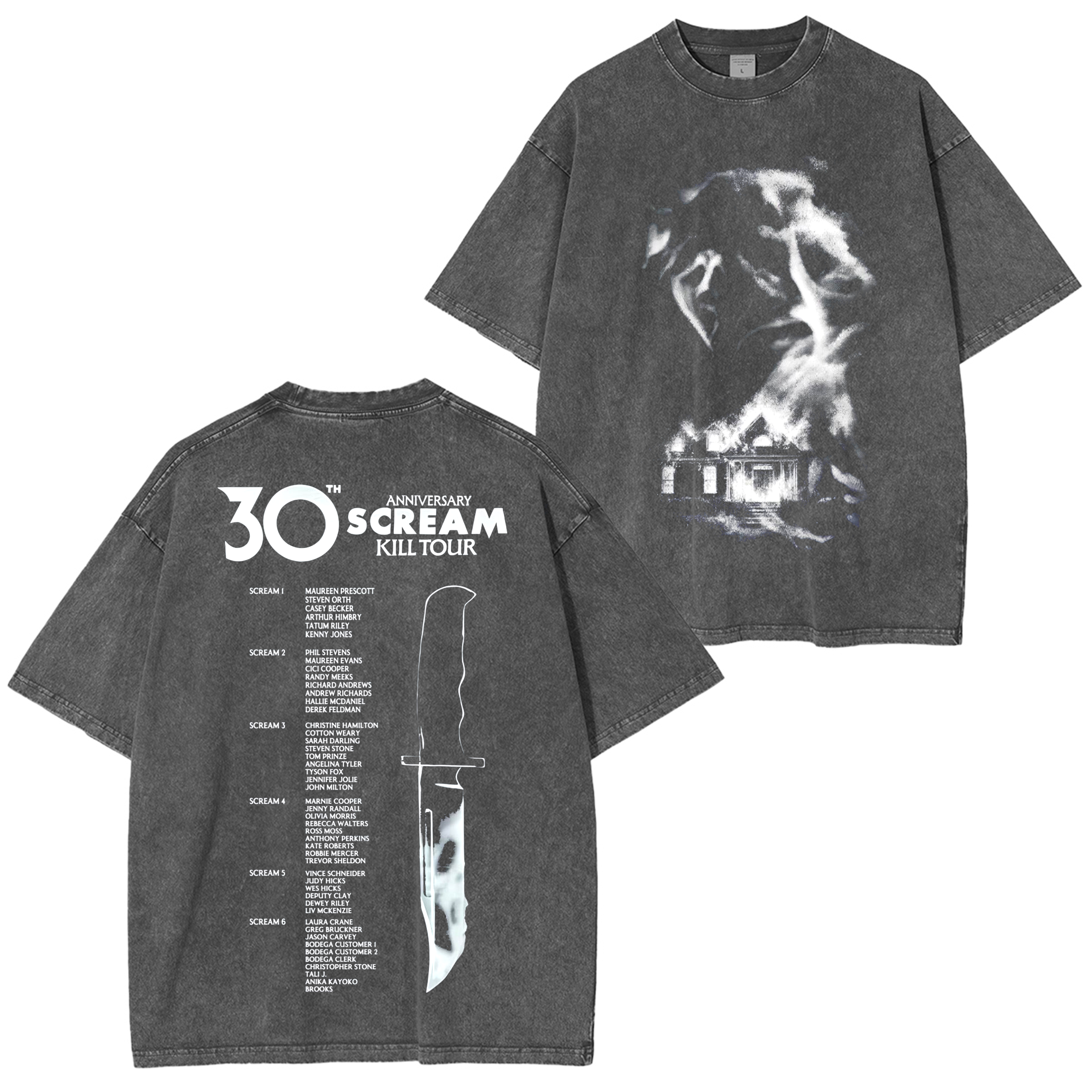 Scream 7 ,Scream 30th Anniversary Kill Tour Oversized T-shirt/Crewneck/Hoodie