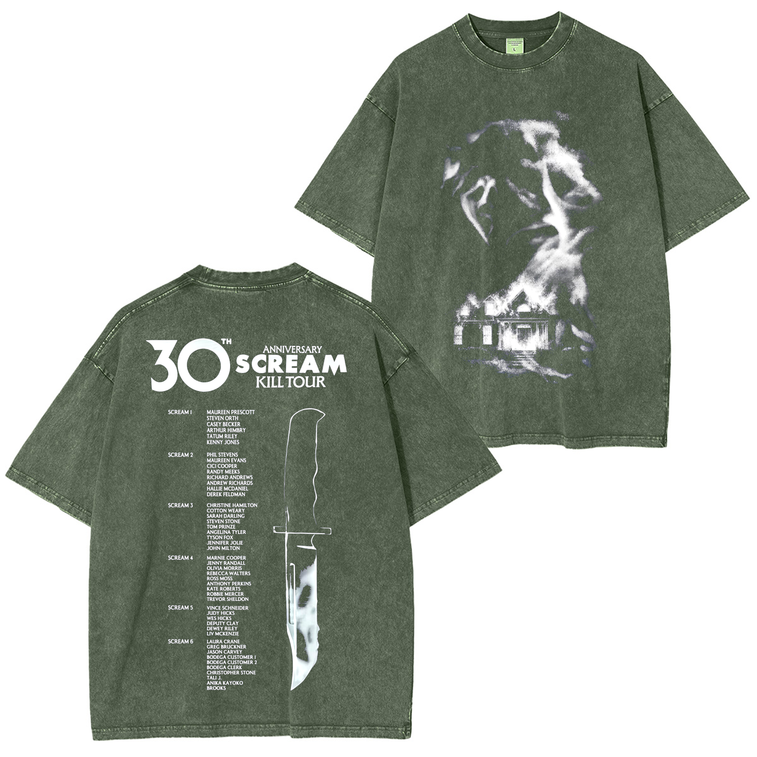 Scream 7 ,Scream 30th Anniversary Kill Tour Oversized T-shirt/Crewneck/Hoodie