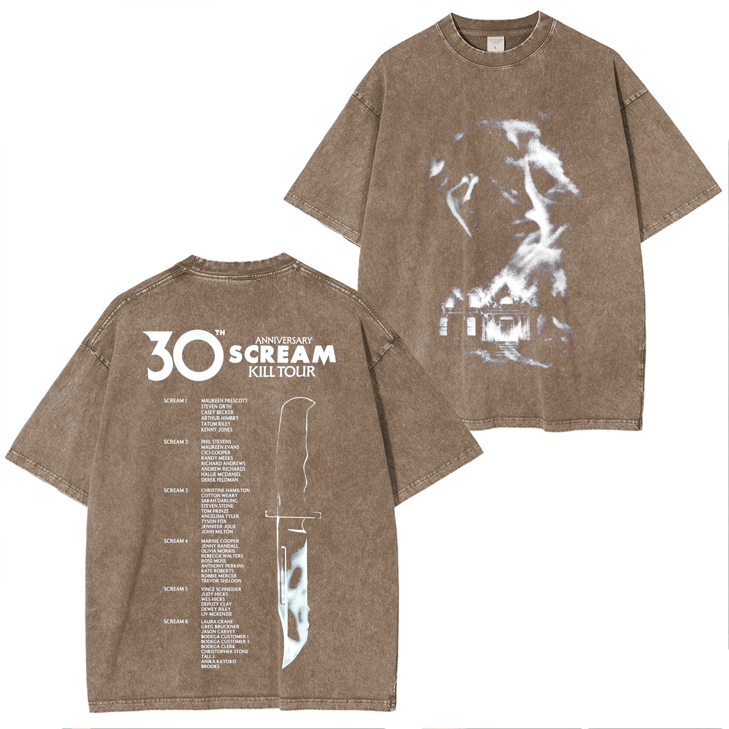 Scream 7 ,Scream 30th Anniversary Kill Tour Oversized T-shirt/Crewneck/Hoodie