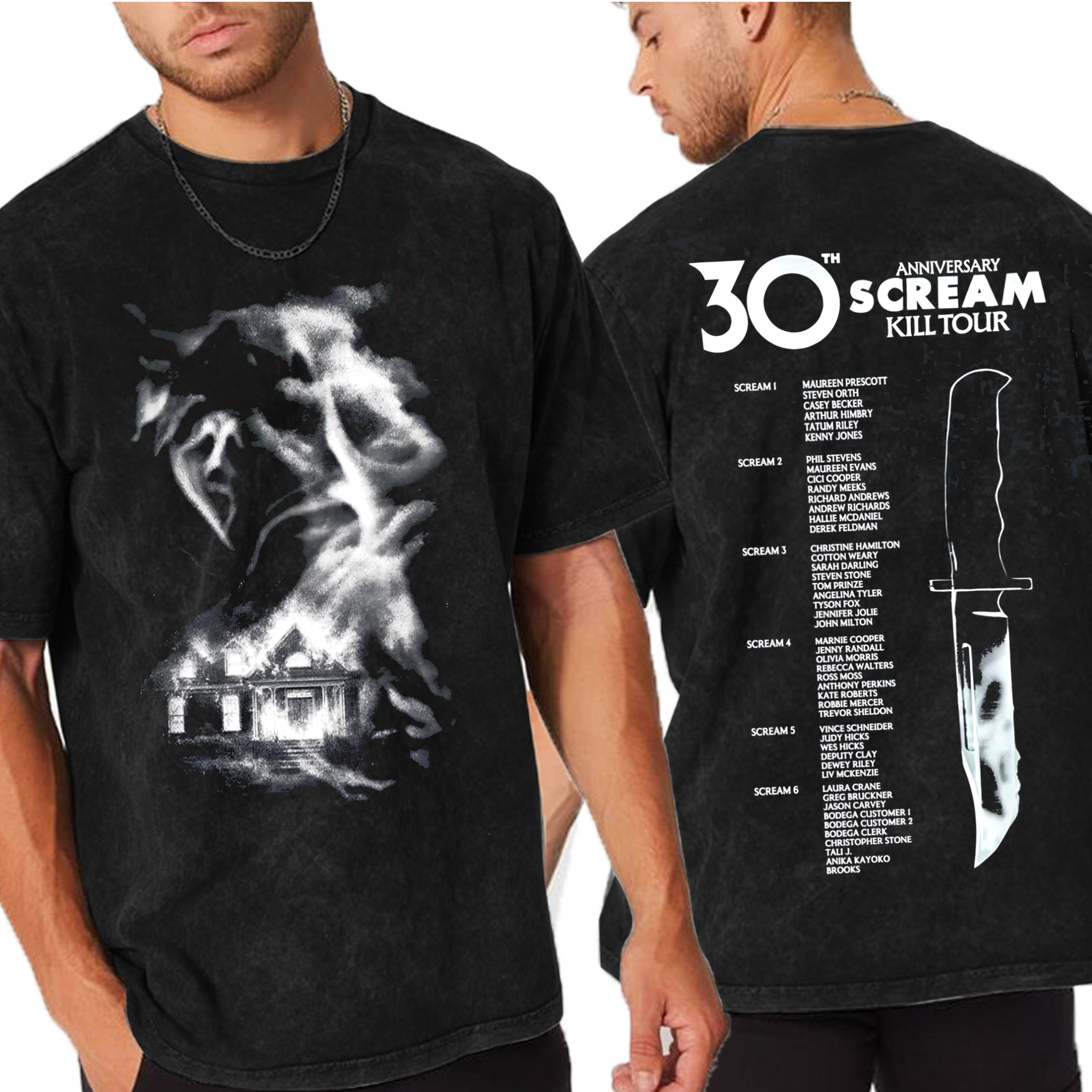 Scream 7 ,Scream 30th Anniversary Kill Tour Oversized T-shirt/Crewneck/Hoodie