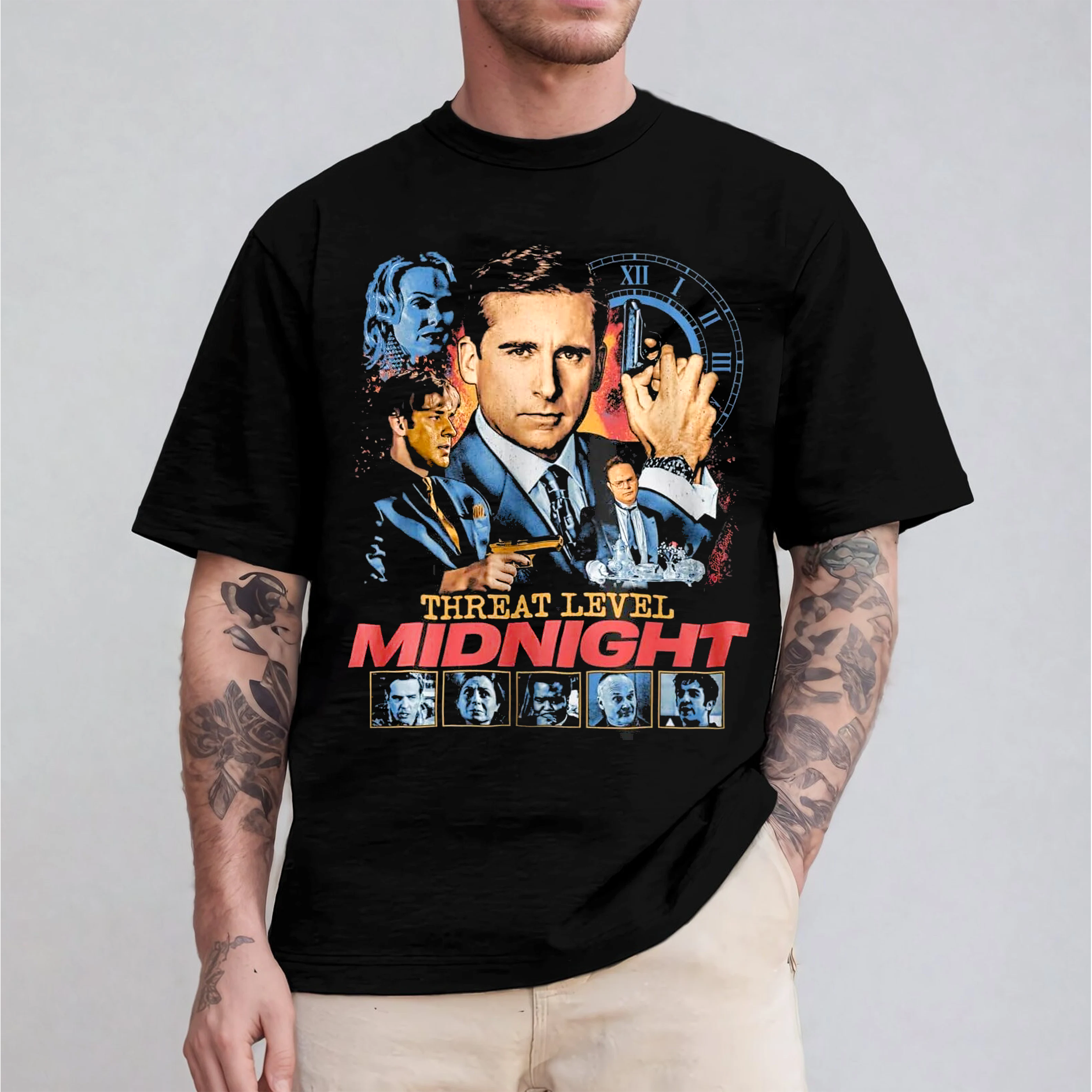 The Office Threat Level Midnight Retro Vintage Unisex T-shirt/Crewneck/Hoodie