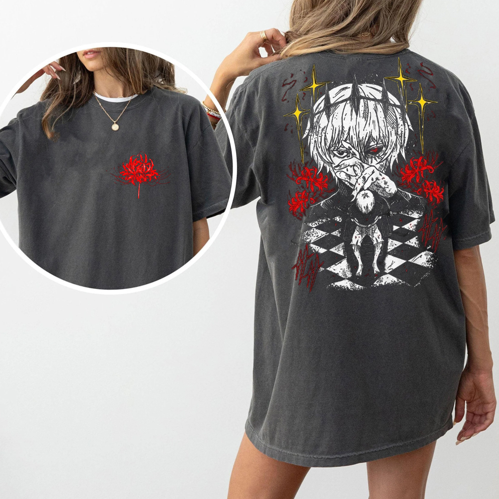 Retro Limited Heavy Vintage 'One-Eyed King Kaneki Ken' Tokyo Ghoul Double Unisex T-shirt/Crewneck/Hoodie