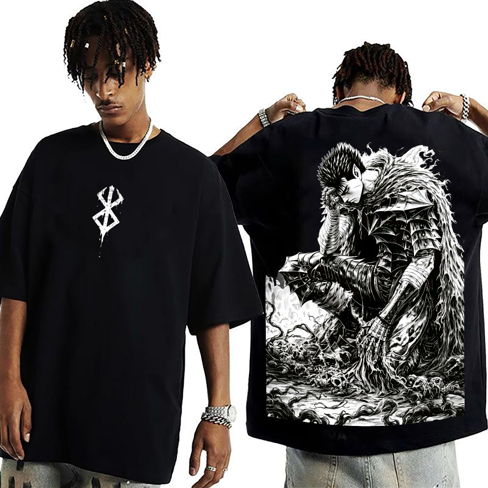 Black Knight Guts Berserk Anime T-shirt