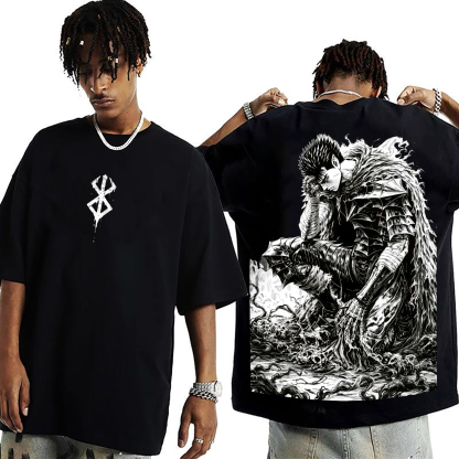 Black Knight Guts Berserk Anime T-shirt