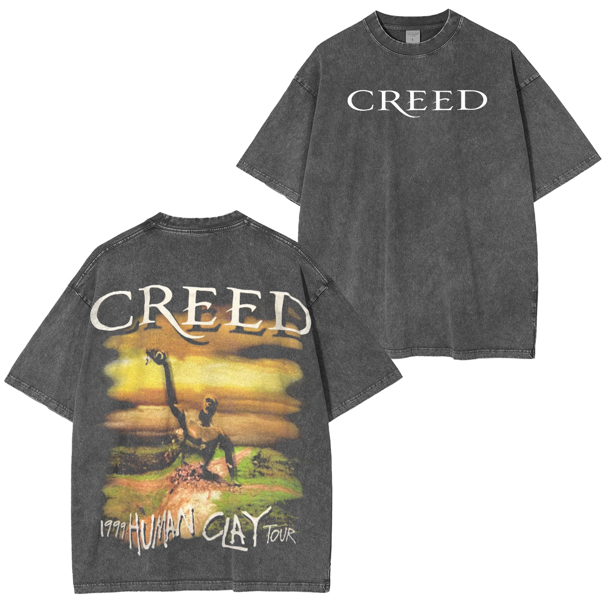 Creed Band Human Clay 1999 Tour Unisex Washed T-Shirt