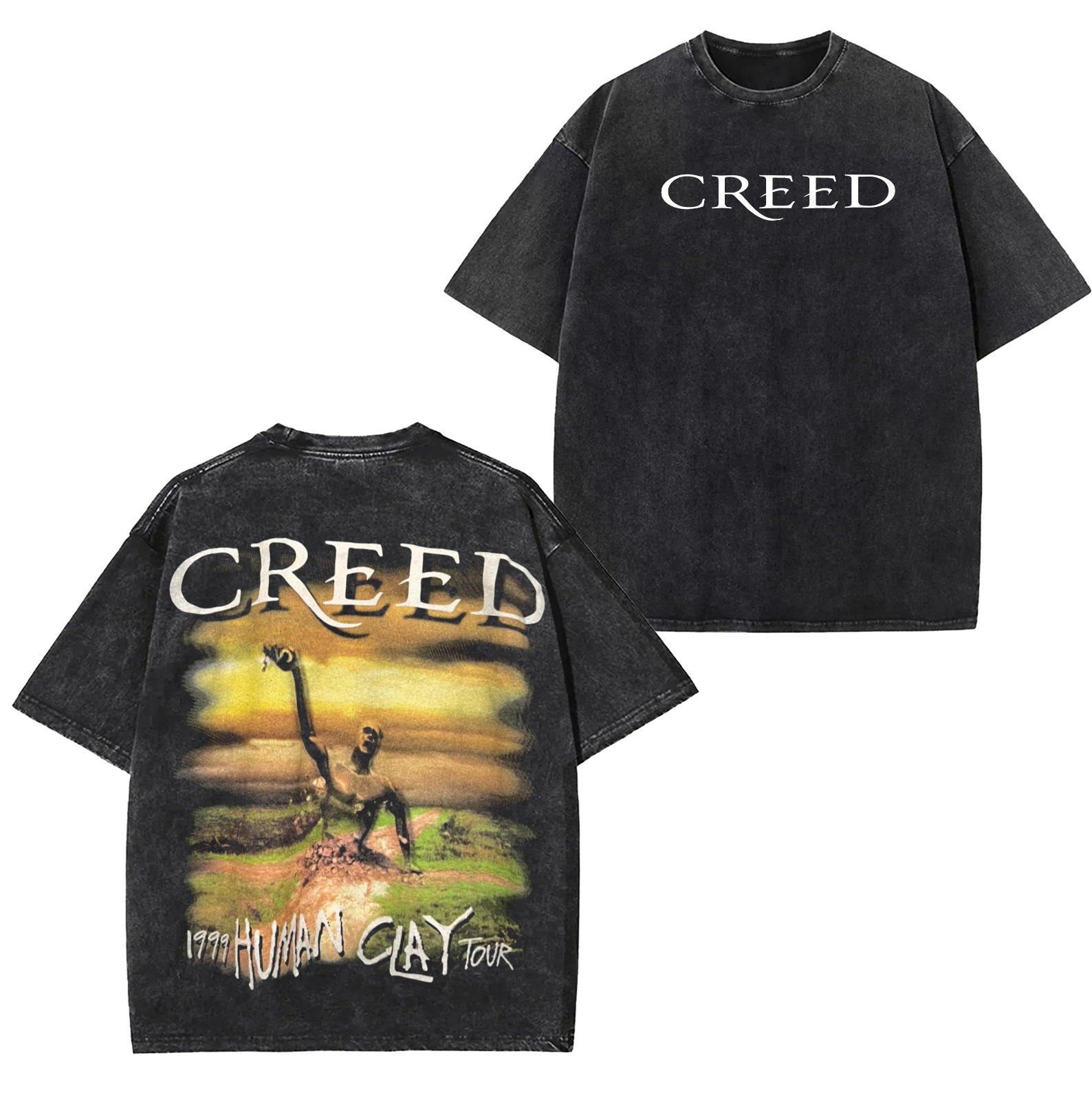 Creed Band Human Clay 1999 Tour Unisex Washed T-Shirt
