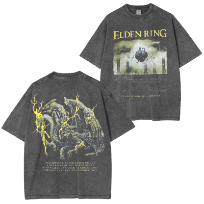 Elden Ring Dragonlord Placidussax Unisex Washed T-Shirt