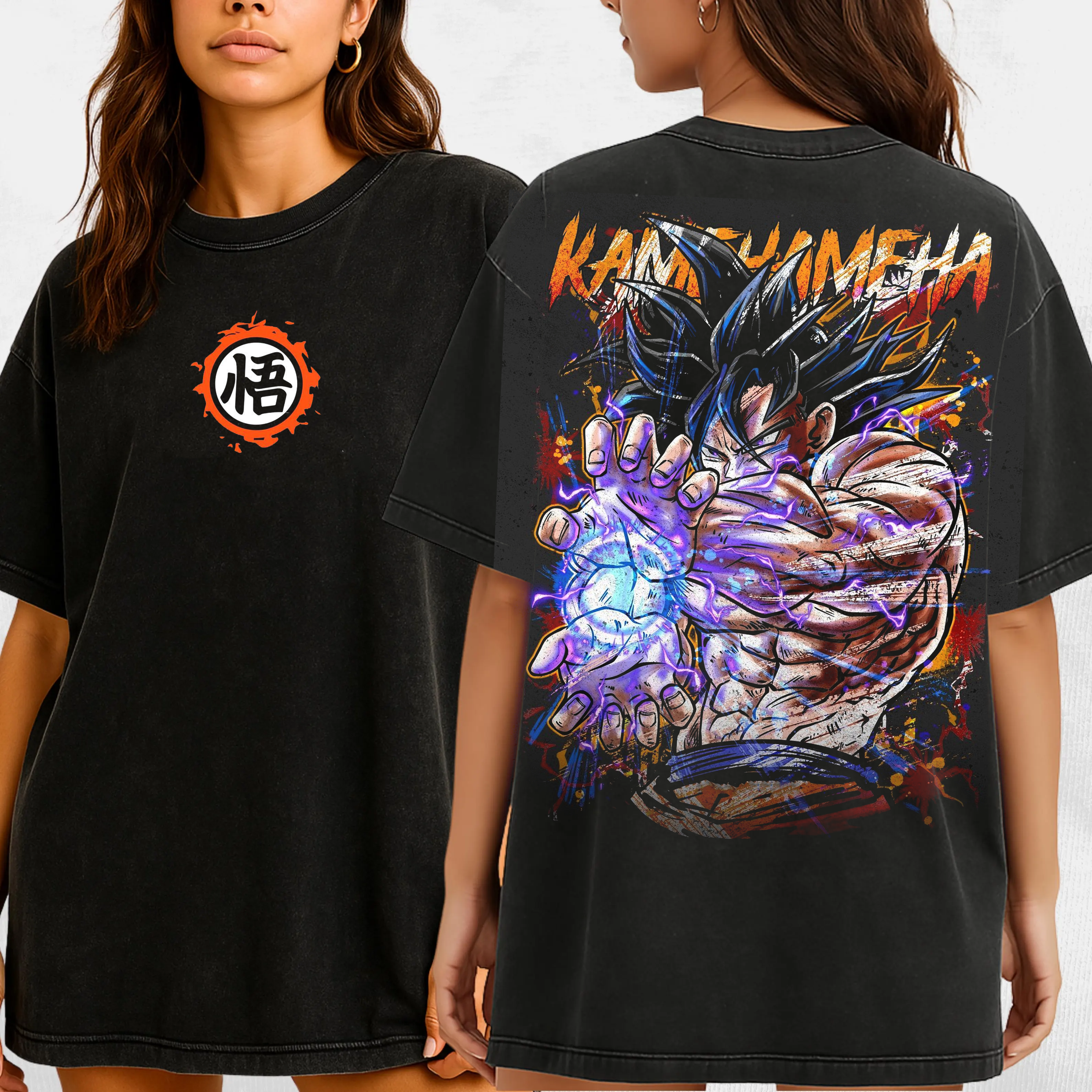 Dragon Ball Kamekameha Vintage  Unisex Washed T-Shirt