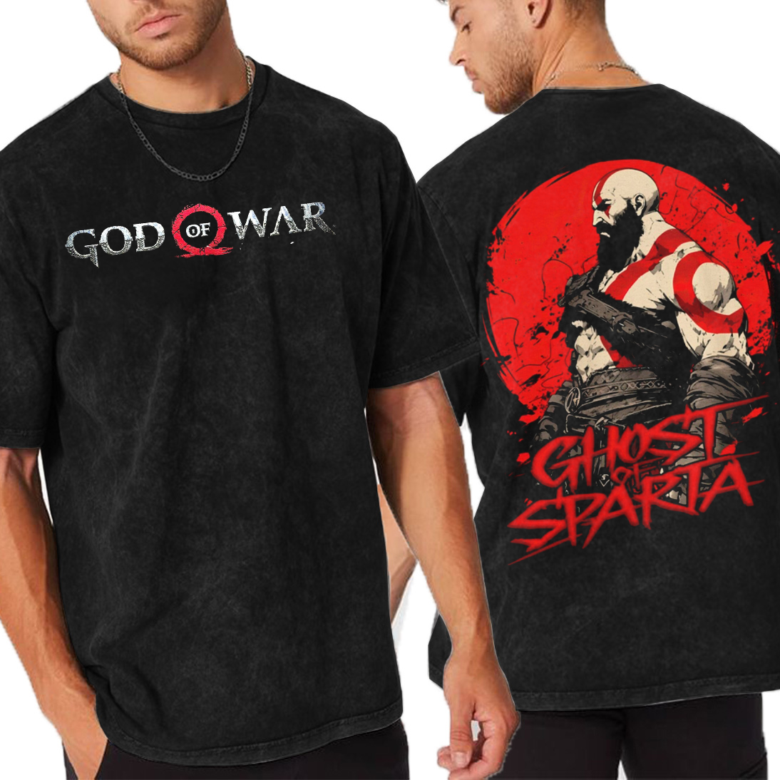 God of War Ragnarok - Kratos Unisex Washed T-Shirt