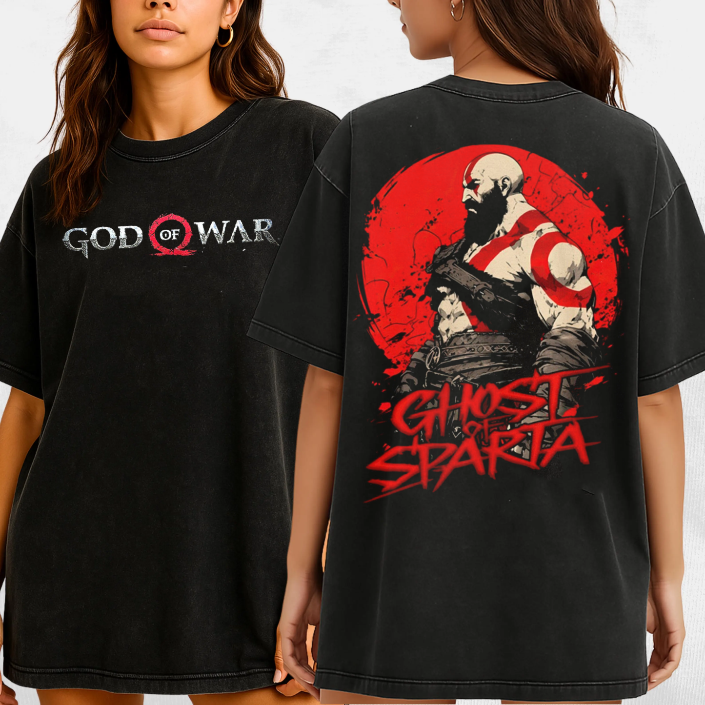 God of War Ragnarok - Kratos Unisex Washed T-Shirt