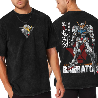 Gundam Anime Unisex Washed T-Shirt