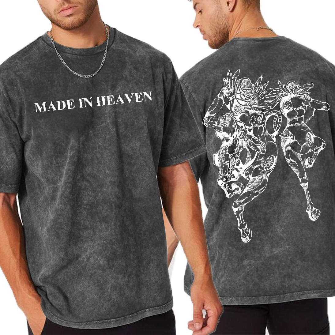 Made in Heaven ,JoJos Bizarre AdventureAnime Unisex Washed T-Shirt