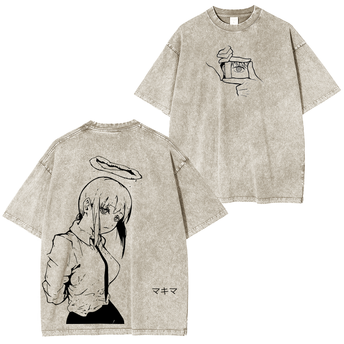 Makima Chainsaw Man Anime Unisex Washed T-Shirt