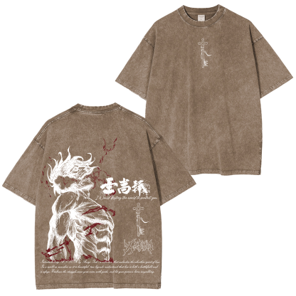 Attack on Titan Printed Unisex Washed T-Shirt