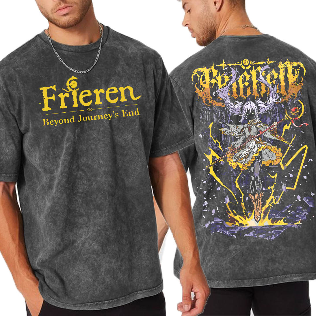 Frieren Beyond Journeys End Elf Anime Unisex Washed T-Shirt
