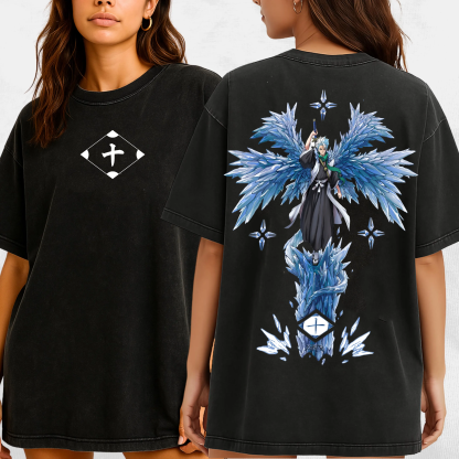 Hitsugaya Toshiro  Bleach Anime Unisex Washed T-Shirt