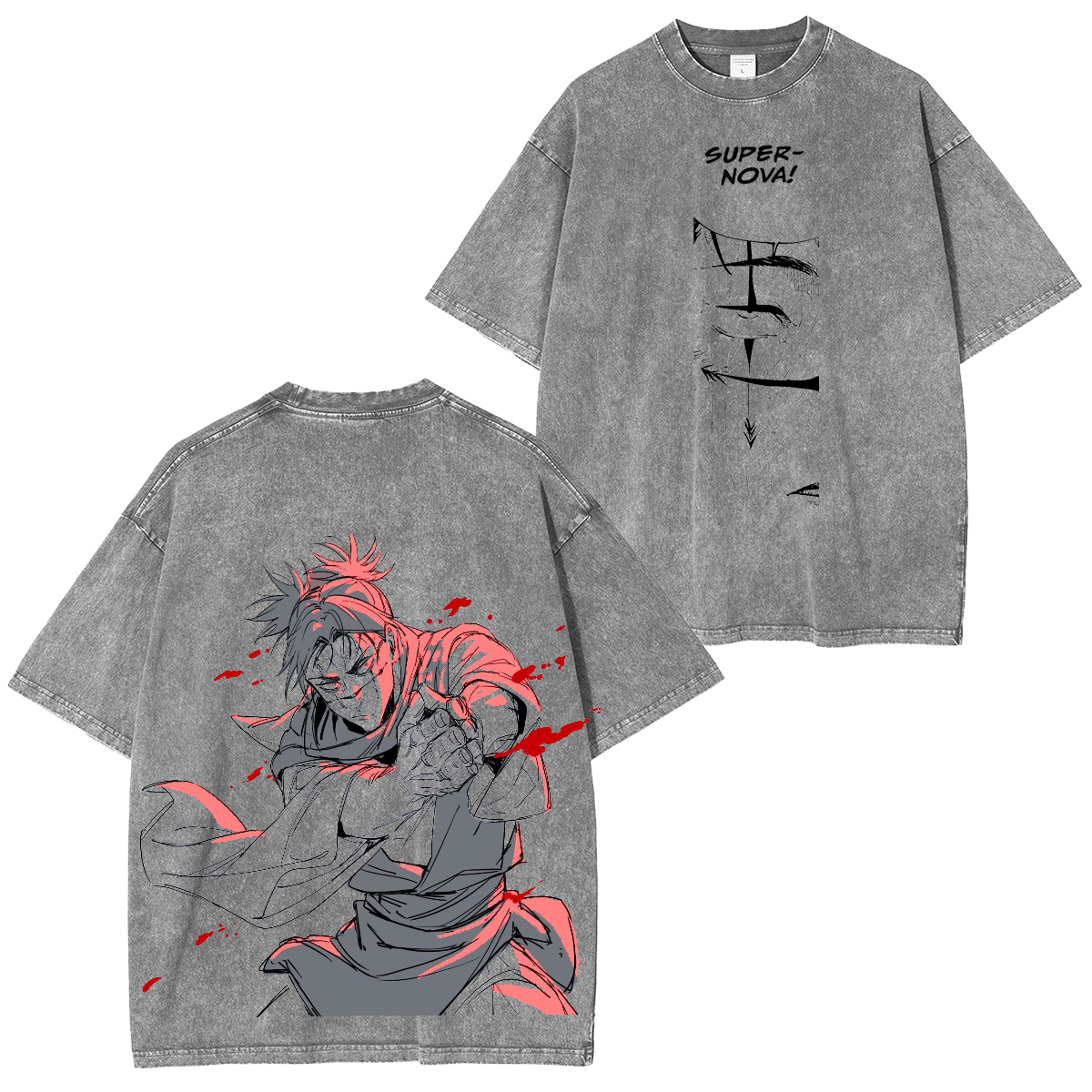 Jujutsukaisen Anime Unisex Washed T-Shirt