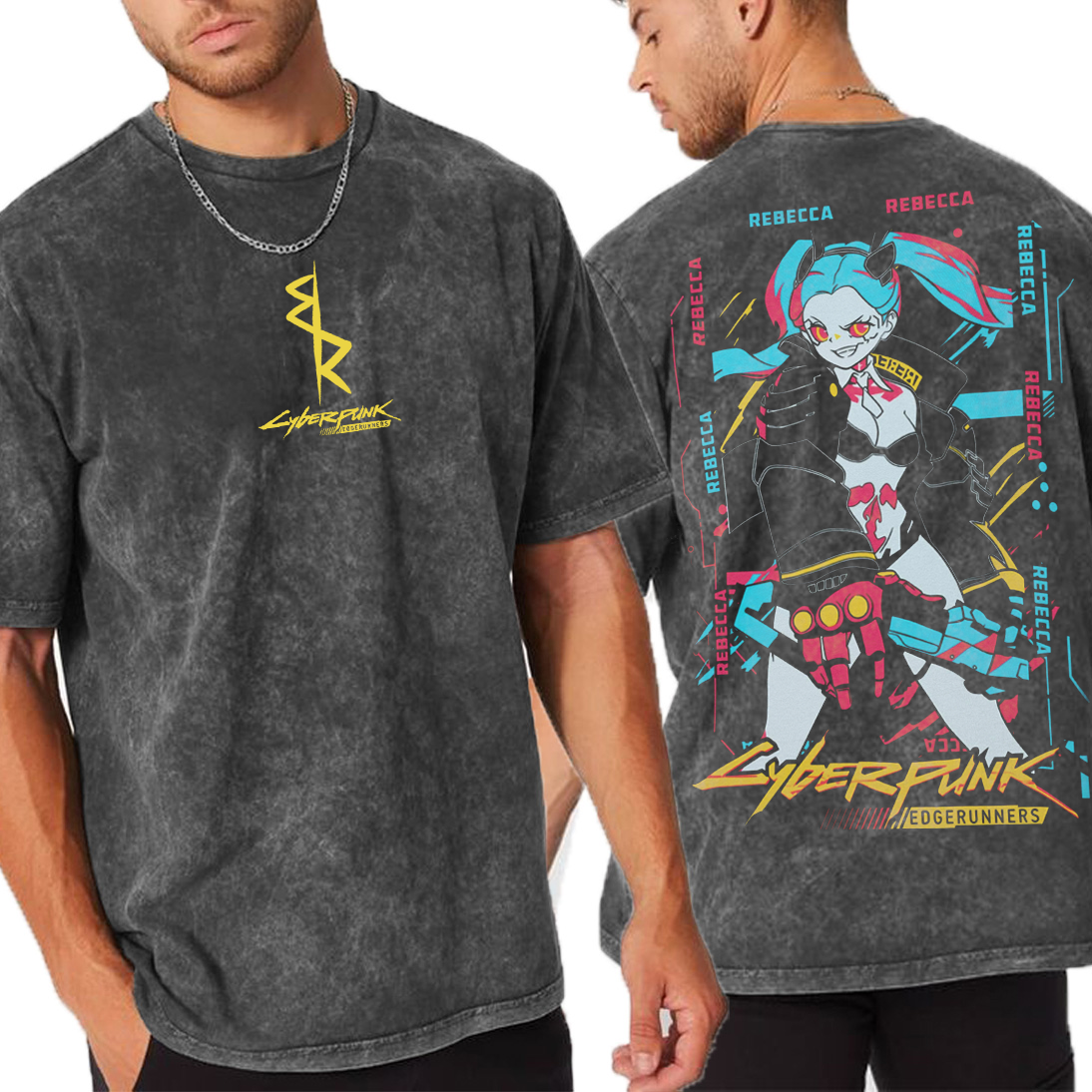 Cyberpunk Edgerunners, Edgerunners Neoncore Rebecca Unisex Washed T-Shirt