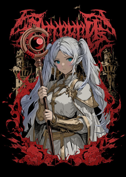 Frieren Heavy Metal Unisex Washed T-Shirt