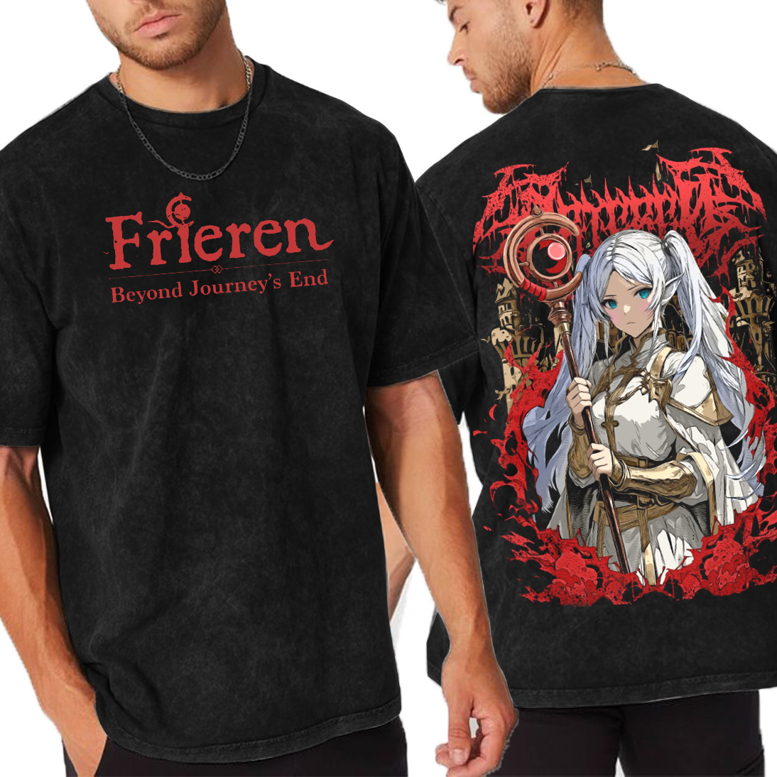 Frieren Heavy Metal Unisex Washed T-Shirt
