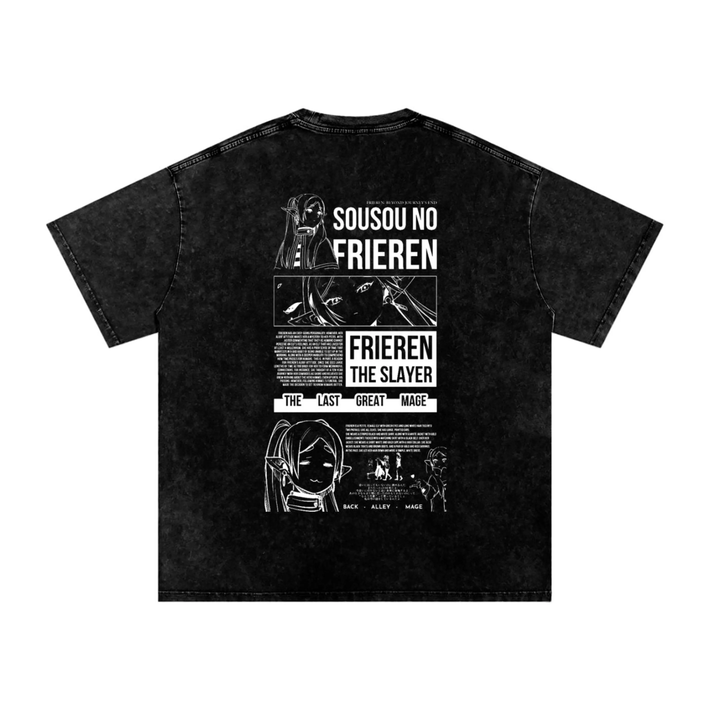 Frieren Anime Unisex Washed T-Shirt